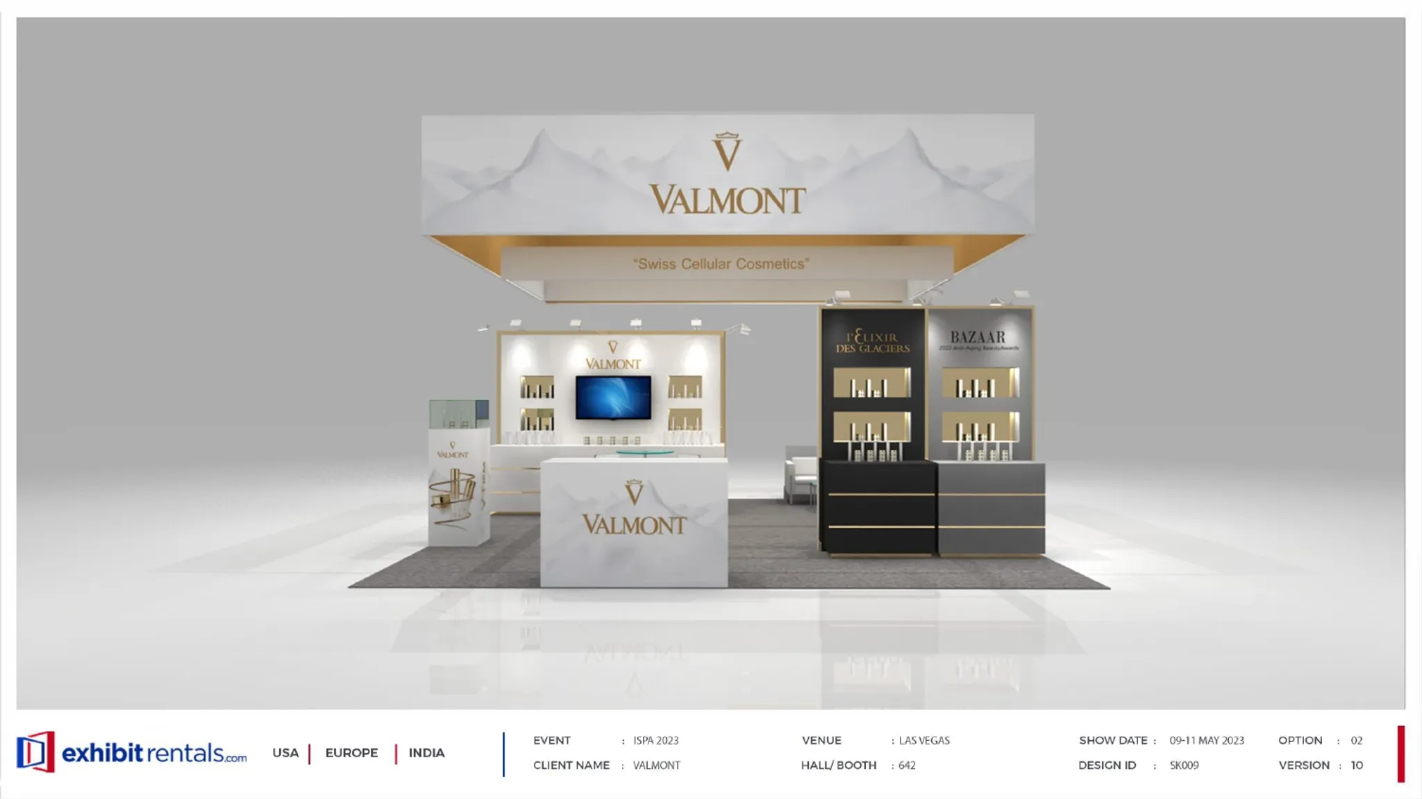 20x20 Island booth design by Exhibit-Rentals